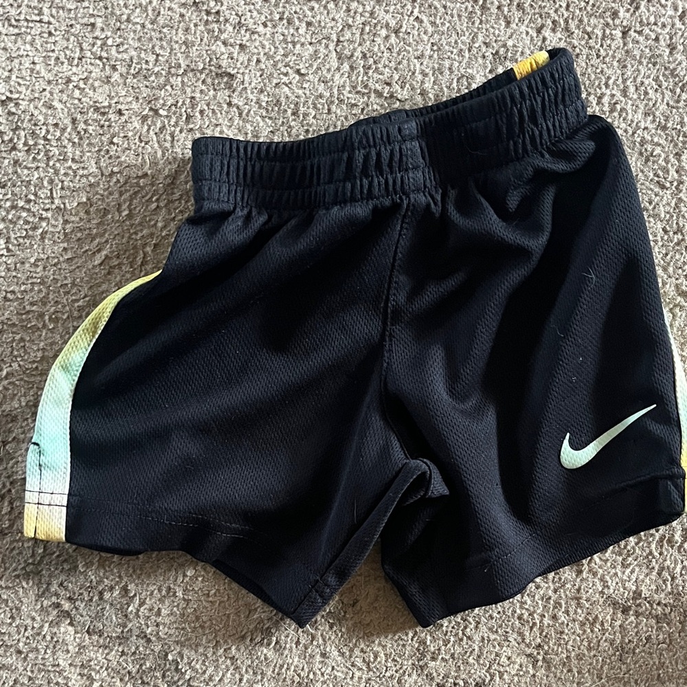 Nike Kids Black Shorts with Colorful Trim